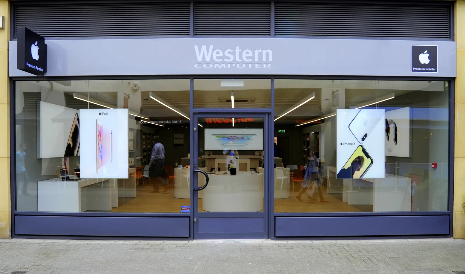 A completed shopfront for Western, an Apple Premium Reseller